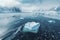 Serene Antarctic Iceberg and Seascape