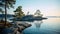 Serene Archipelago: A Hyper-realistic Uhd Image With Delicately Rendered Landscapes