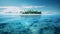 Serene Atoll: A Photorealistic Representation Of A Beautiful Floating Island