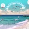 Serene Beach Balloon Arch, Made with Generative AI