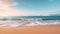 Serene Beach Sunset: Photorealistic Renderings Of Beautiful Waves And Ethereal Cloudscapes