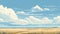 Serene Beauty Of Caribbean Prairie: A Panoramic Illustration