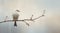Serene Bird on a Branch, AI Generated