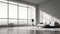 Serene Black And White Minimalist Interior Photograph