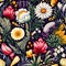 Serene blossoms seamless pattern