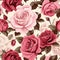 Serene blossoms seamless pattern