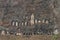 Serene Buddha statues carved in Akauk Taung cliff, Pyay