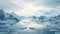 Serene And Calming Glacier Scene In Antarctica Landscape