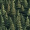 Serene and captivating seamless pattern of a lush forest landscape aerial view from above