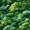 Serene and captivating seamless pattern of a lush green forest breathtaking aerial view from above