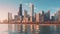 Serene cityscape of chicago