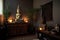 serene corner with buddha statue and candles