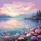 Serene and Dreamy Landscape with Pastel Color Palette