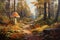 A Serene Enchanted Forest with mushroom Created With Generative AI Technology