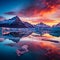 Serene and Ethereal Glacier Landscape at Sunset
