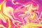 a serene exploration of vivid colors with transcending boundaries with artistic expression in orange pink purple psychedelic swirl