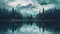 Serene Forest Lake With Snow-capped Mountains - Landscape Wallpaper