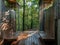 Serene forest showers