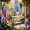 Serene garden filled with vibrant herbs emitting a soft glow