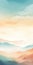 Serene Hill Artwork: Minimalistic Abstract Watercolor Landscape