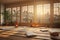 A serene image of a quiet meditation room in the mental hospital, designed to promote relaxation and mindfulness. Generative AI