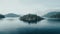 Serene Island: Subtle Atmospheric Perspective In Moody And Atmospheric Nature-inspired Imagery