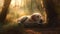 Serene Labrador Resting, Made with Generative AI