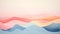 Serene Landscape Painting With Pastel Colors And Minimalist Style