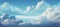 A serene and lovely blue sky background, adorned with soft white clouds gently floating. Peaceful Blue Sky with Clouds.
