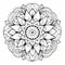 Serene Mandala Flower Coloring Page With Ornamental Details