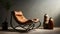 Serene Minimalism: Laurent Khuppel\\\'s Earthy Rocking Chair In Sepia Tone