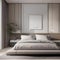 A serene minimalist bedroom with clean lines and neutral tones1