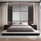 A serene minimalist bedroom with clean lines and neutral tones2