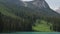 Serene Mountain Lake Landscape with Lush Forest and Rocky Peaks