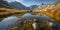 Serene mountain landscape with reflection in lake