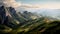 A serene mountaintop with breathtaking views and a sense of tranquility. Generative AI