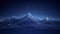 A serene night landscape with majestic mountains and a sparkling starry sky. Generative ai