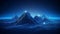 A serene night scene with majestic mountains and a sparkling sky full of stars. Generative ai