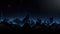 Serene Night Skyline with Sparkling Stars Over City Silhouette