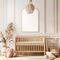 Serene Nursery Room with Crib and Chair in Natural Light