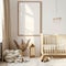 Serene Nursery Room with Crib and Chair in Natural Light