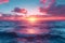 Serene Ocean Symphony at Dusk. Concept Ocean Photography, Dusk Vibes, Sunset Silhouettes, Coastal
