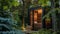 A serene outdoor sauna surrounded by nature the natural beauty and calming atmosphere contributing to overall wellness