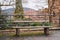 Serene park with benches in Heidelberg, Germany