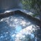 Serene Patio Oasis with Aquatic Mirror Effect
