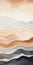 Serene Plateau: Abstract Watercolor Landscape In Neutral Colors