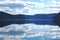 Serene reflective lake in Norway. Lake Nisser, Telemark County.