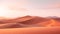 Serene Sahara Desert Scene With Orange Mountains