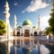 Serene Sanctuary: 3D Realistic Render of a Mosque