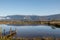 Serene scene pier at lake